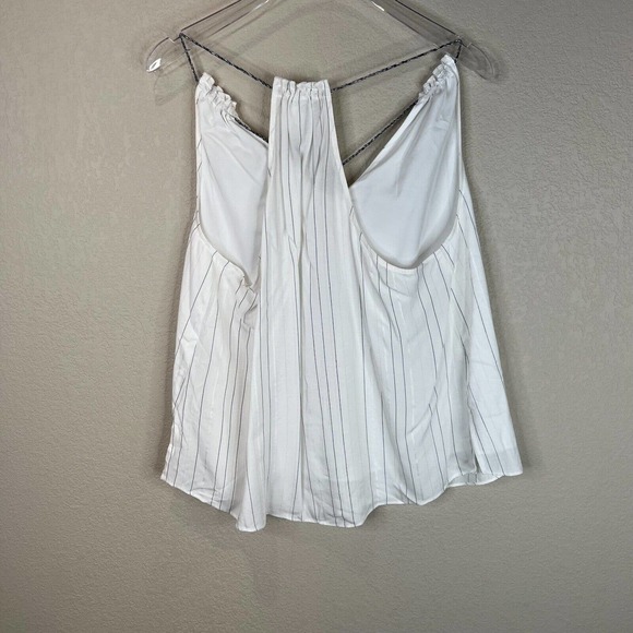 Gentle Fawn Womens T Back Tank Top Size Small White/Black Striped Tasseled Boho - Picture 8 of 13
